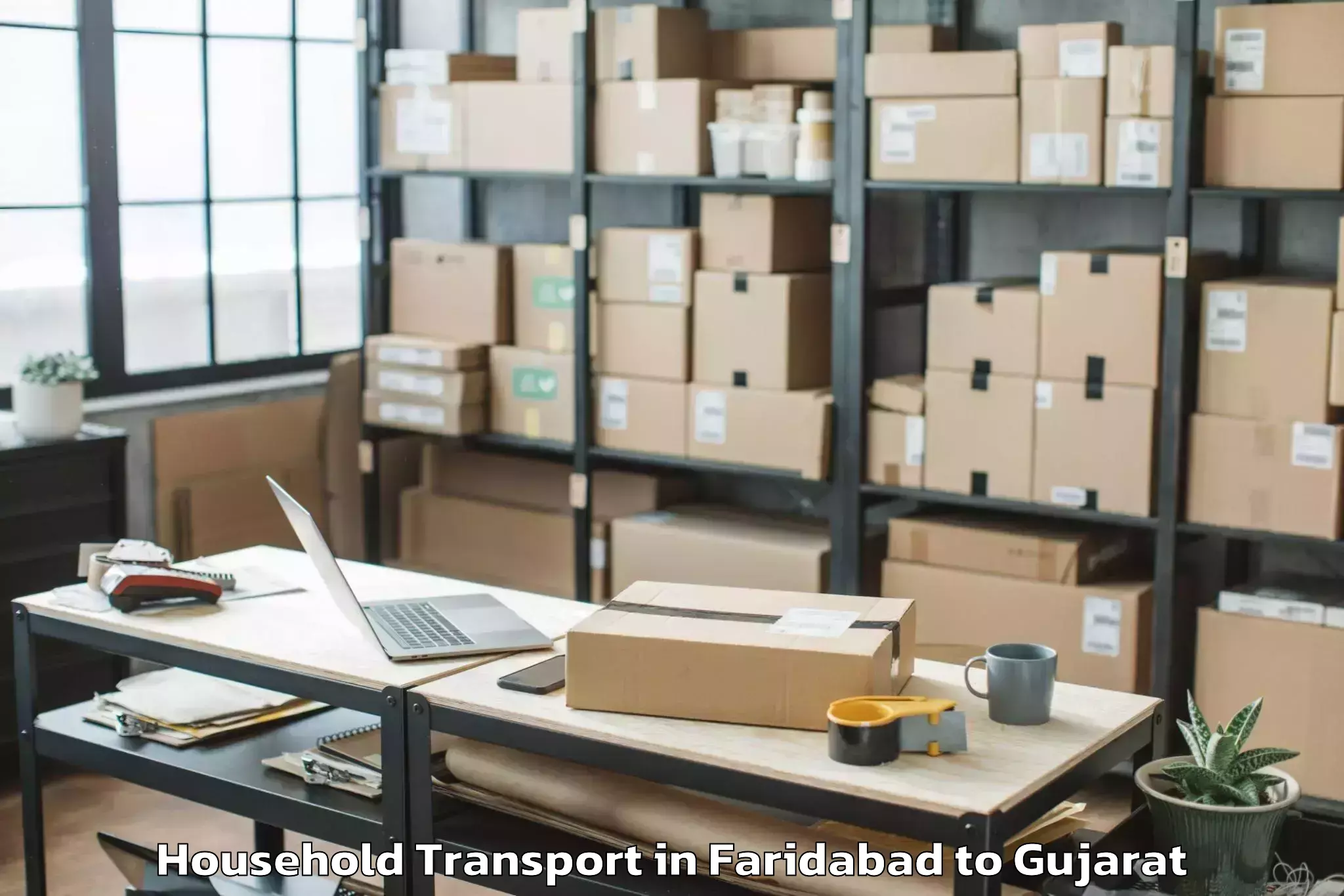 Top Faridabad to Vallabh Vidyanagar Household Transport Available